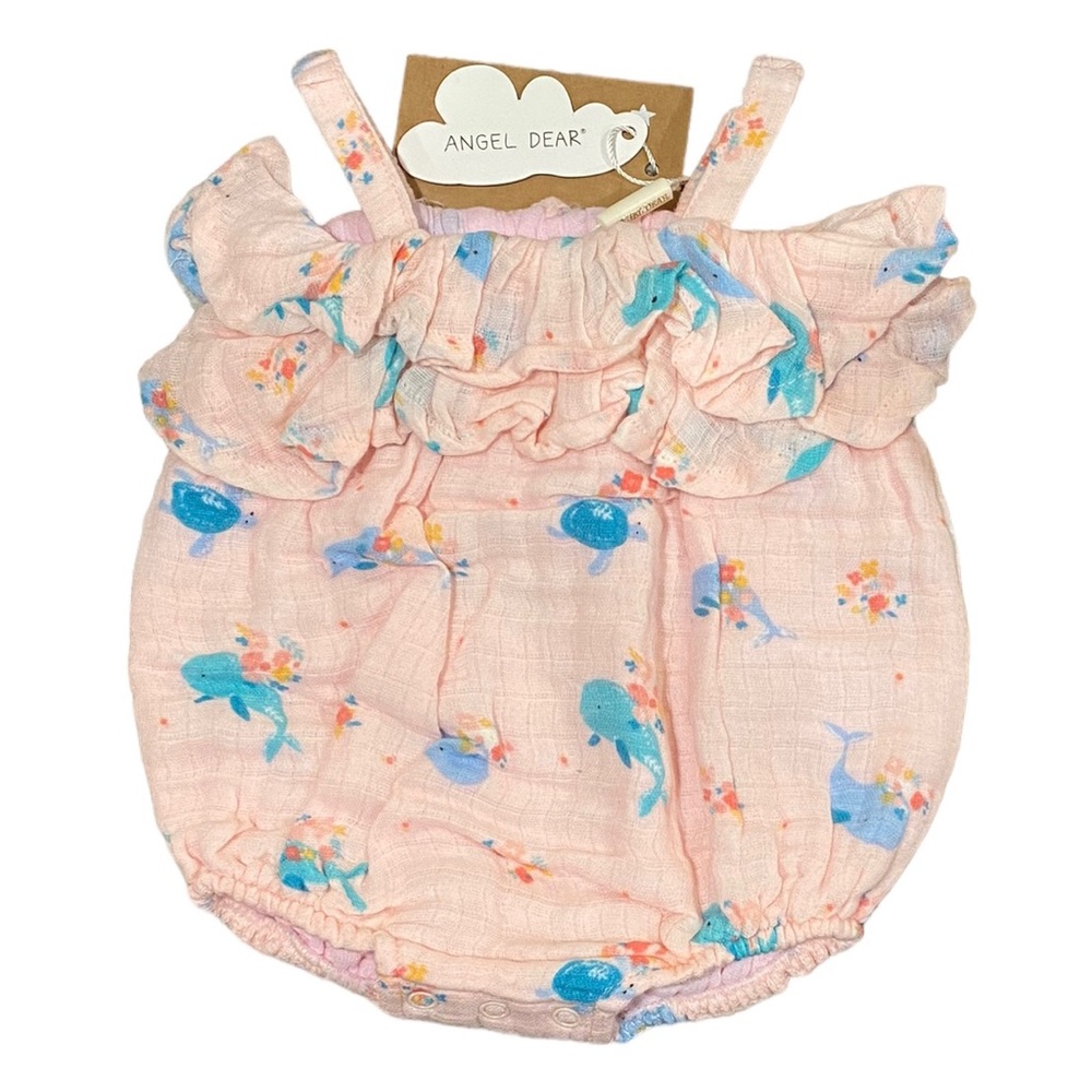 Angel Dear Pink Whale Romper
